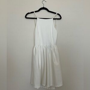 White spaghetti strap dress